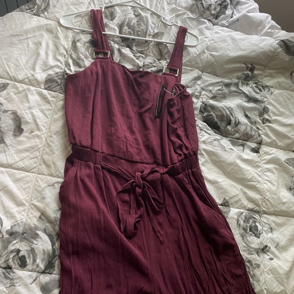 Burgundy jumpsuit